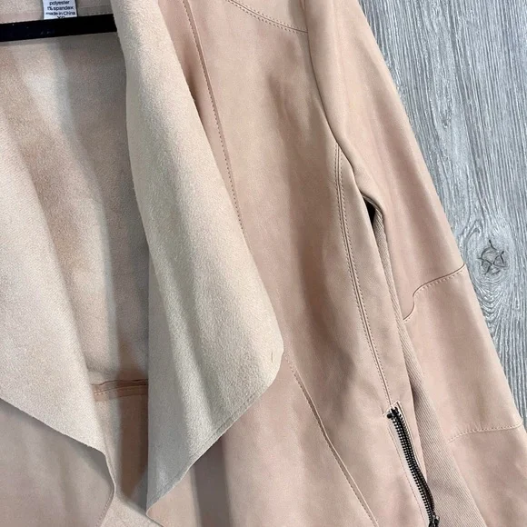 BAR III BAR 111 Slouchy Blush leather & suede Jacket Blazer Moto Sz XS - Picture 3 of 9